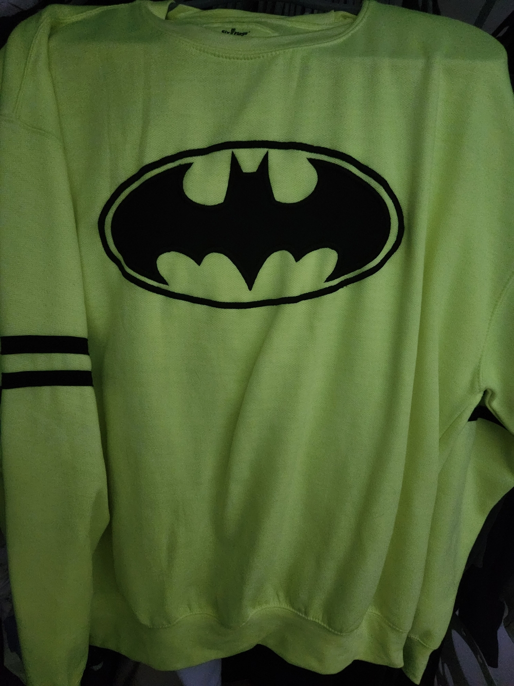 Neon Yellow Batman Sweatshirt
